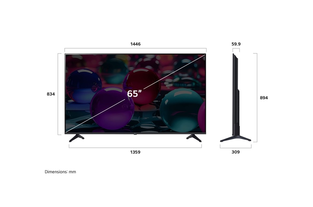 LG 65" 65UA73006LA 4K UHD AI Smart LED TV