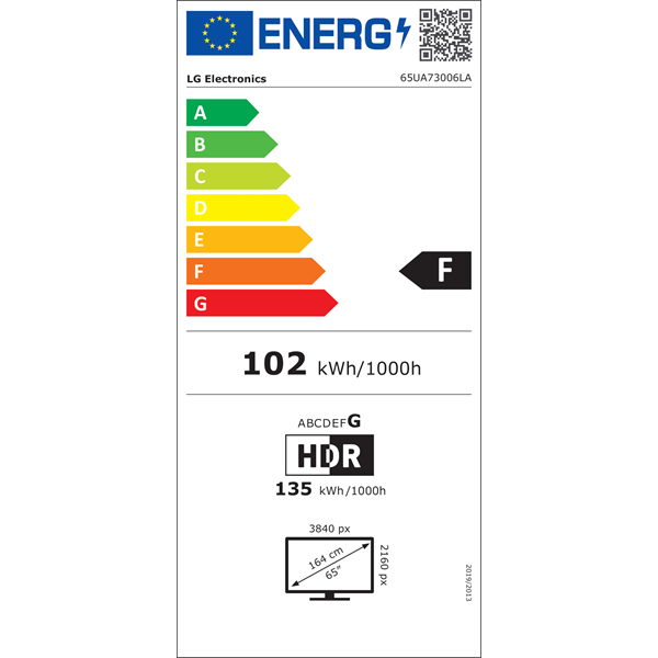 LG 65" 65UA73006LA 4K UHD AI Smart LED TV