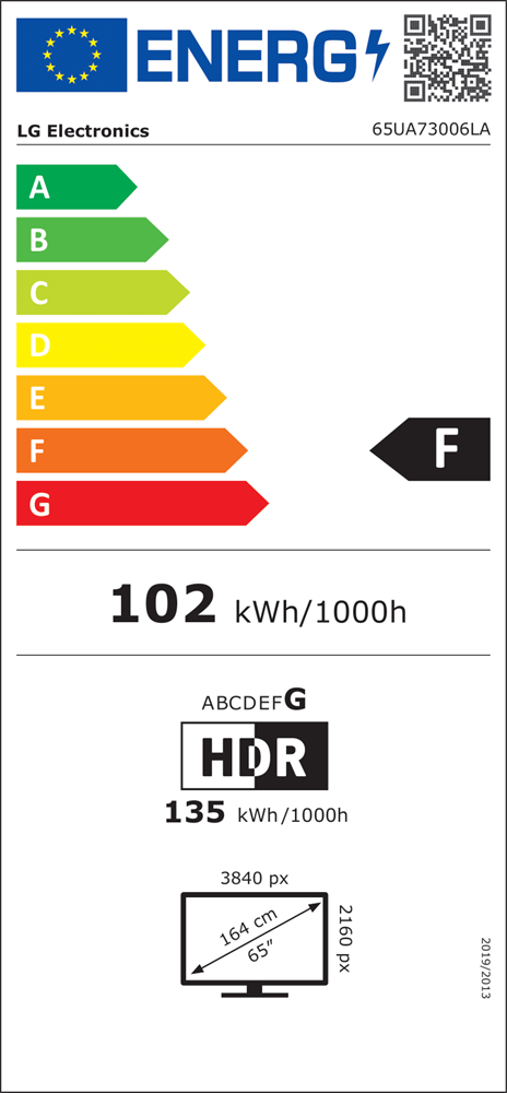 LG 65" 65UA73006LA 4K UHD AI Smart LED TV