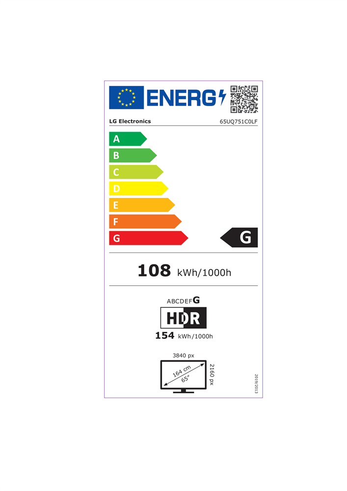 LG 65" 65UQ751C0LF 4K UHD Smart LED LCD TV