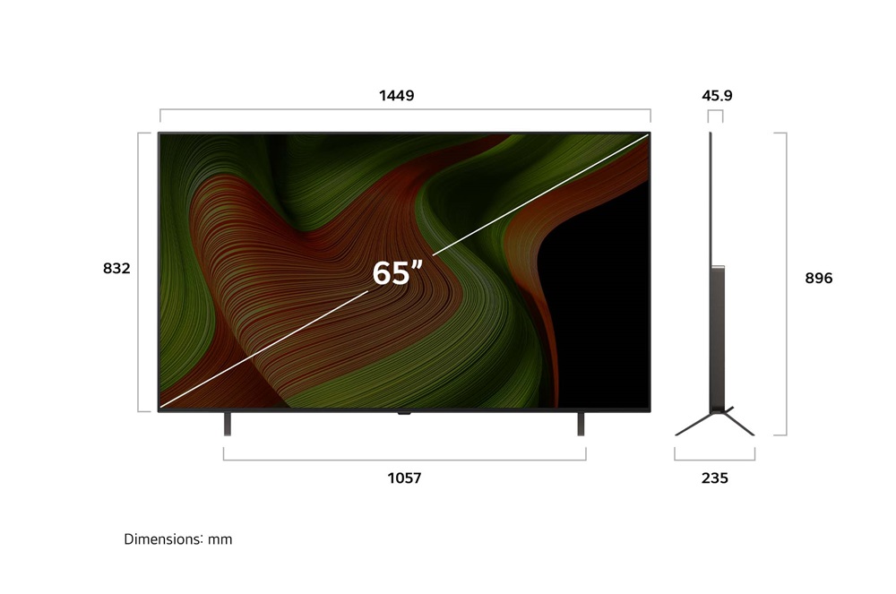 LG 65" OLED65B53LA 4K UHD AI Smart Gamer OLED TV