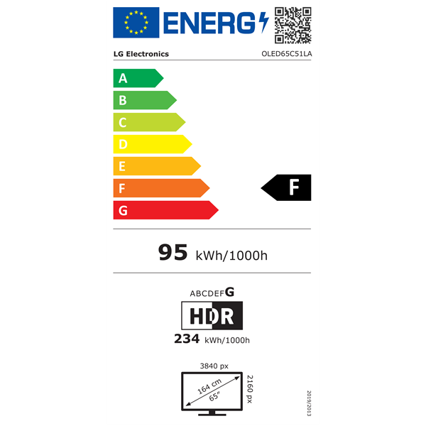 LG 65" OLED65C51LA 4K UHD AI Smart Gamer OLED evo TV