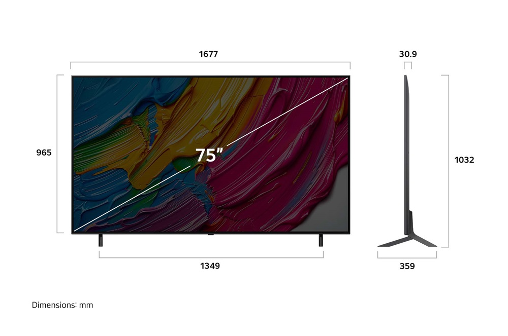 LG 75" 75QNED80A3A 4K UHD AI Smart QNED TV