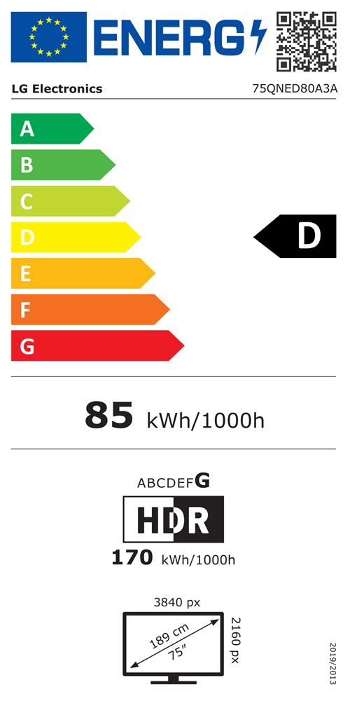 LG 75" 75QNED80A3A 4K UHD AI Smart QNED TV