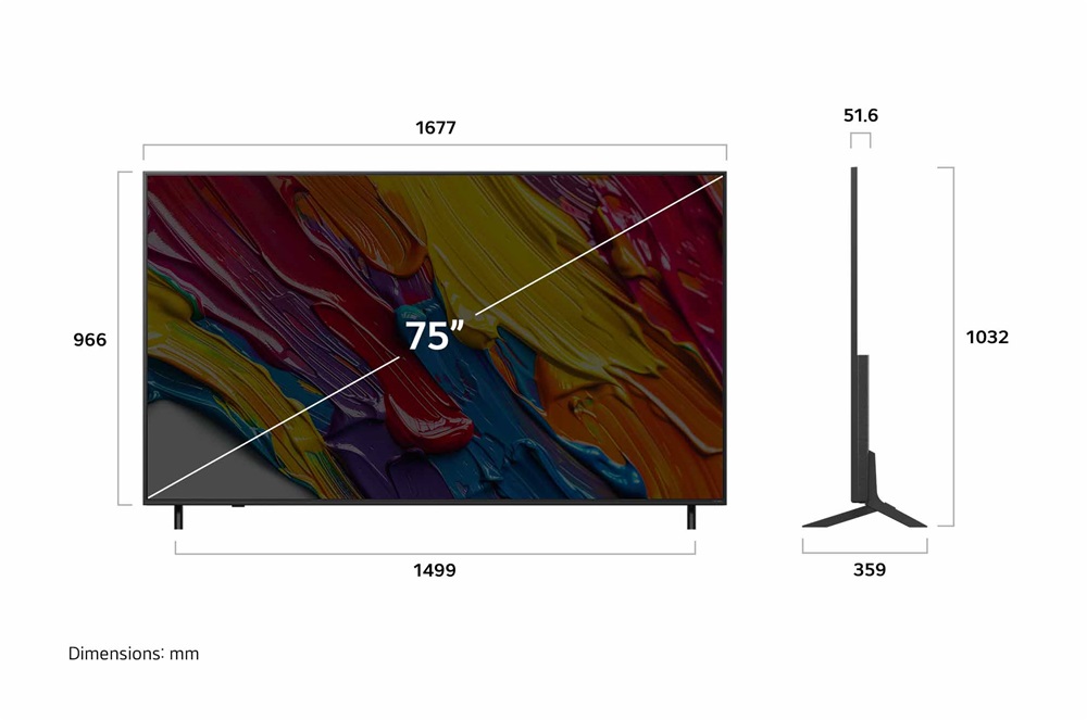 LG 75" 75QNED84A3C 4K UHD AI Smart QNED TV