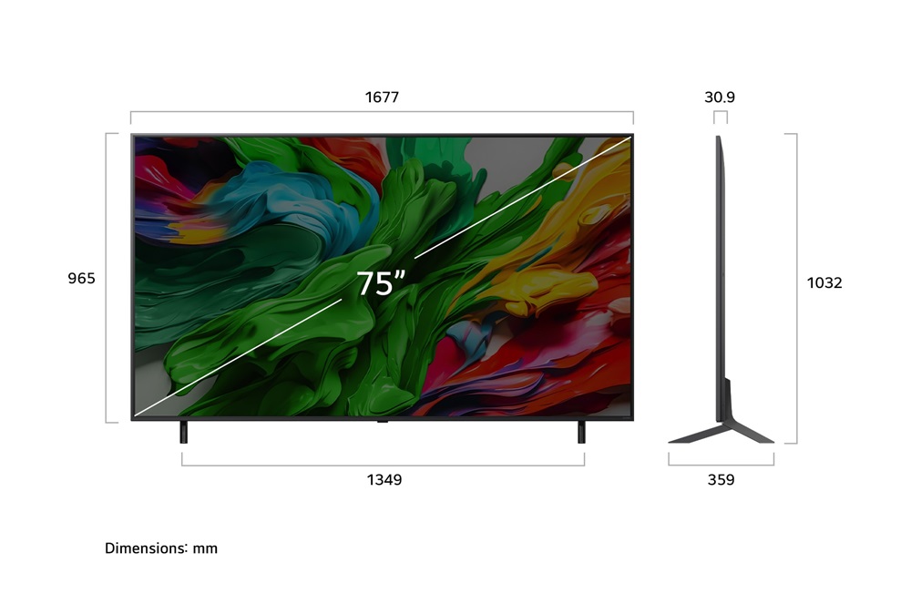 LG 75" 75QNED85A3C 4K UHD AI Smart QNED evo MiniLED TV