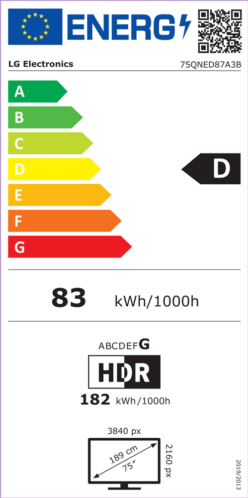 LG 75" 75QNED87A3B 4K UHD AI Smart QNED evo MiniLED TV