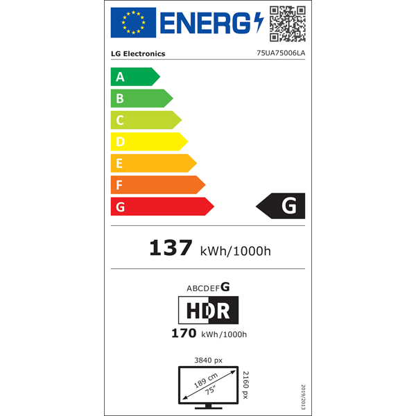 LG 75" 75UA75006LA 4K UHD AI Smart TV