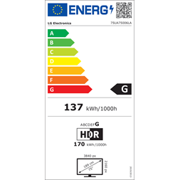 LG 75" 75UA75006LA 4K UHD AI Smart TV