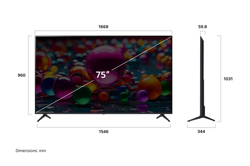 LG 75" 75UA75006LA 4K UHD AI Smart TV