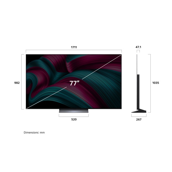 LG 77" OLED77C51LA 4K UHD AI Smart Gamer OLED evo TV