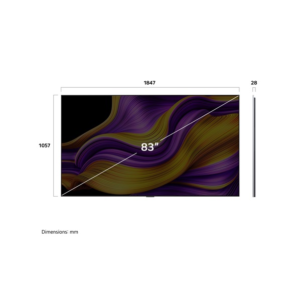 LG 83" OLED83G51LW 4K UHD AI Smart Gamer OLED evo TV