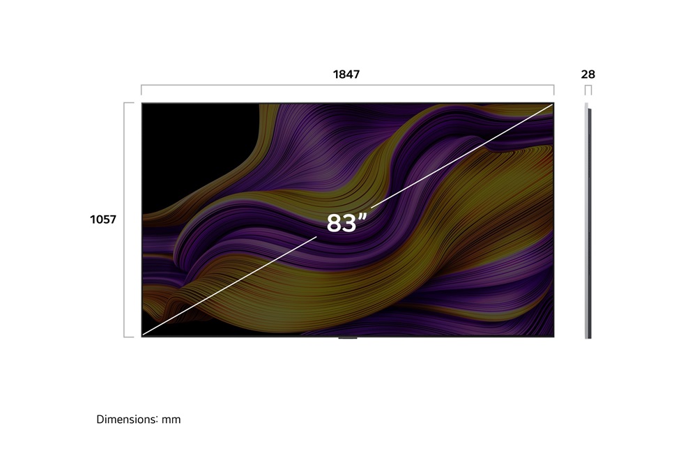 LG 83" OLED83G51LW 4K UHD AI Smart Gamer OLED evo TV
