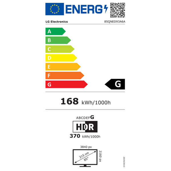 LG 85" 85QNED93A6A 4K UHD AI Smart Gamer QNED evo MiniLED TV