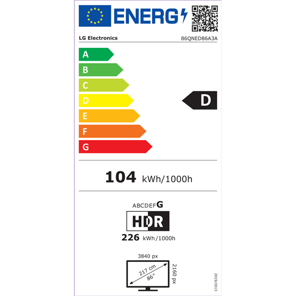 LG 86" 86QNED86A3A 4K UHD AI Smart QNED evo MiniLED TV