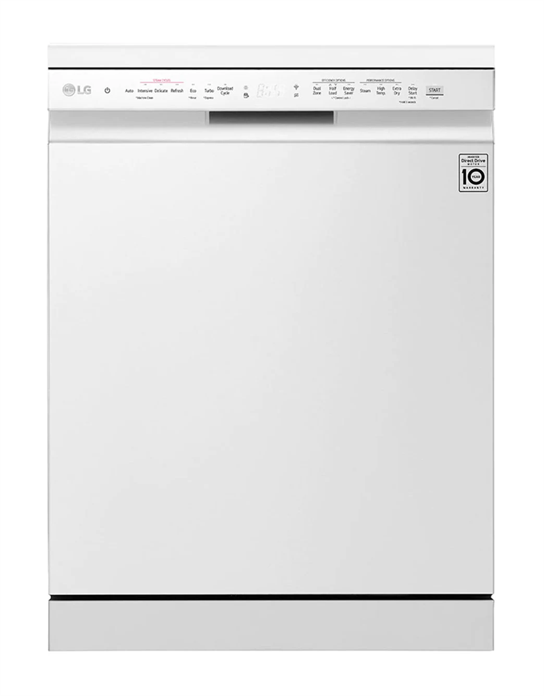 LG DF222FWS fehér, programok száma: 10, szabadonálló, 14 terítékes mosogatógép 