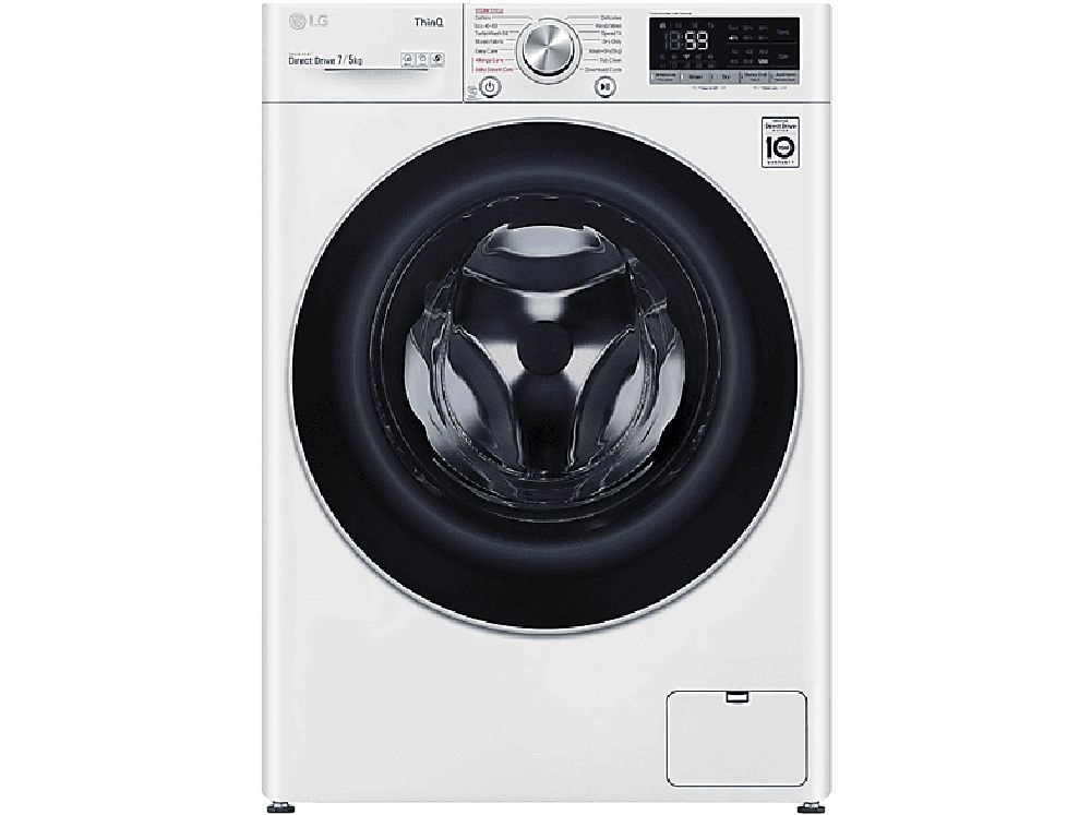 LG F2DV5S7S1E fehér, elöltöltős, keskeny, max.1200ford., 7 kg/5 kg, mosó-szárítógép