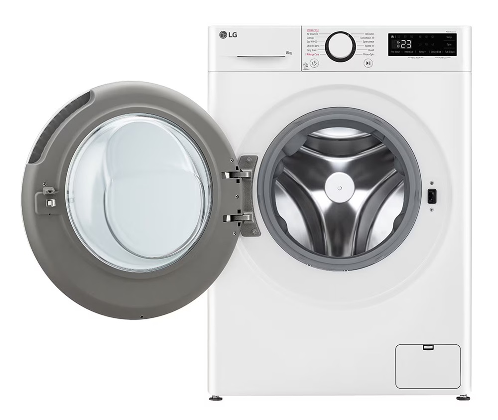 LG F2WR508S0W fehér, elöltöltős, keskeny, max.1200ford., 8 kg, mosógép