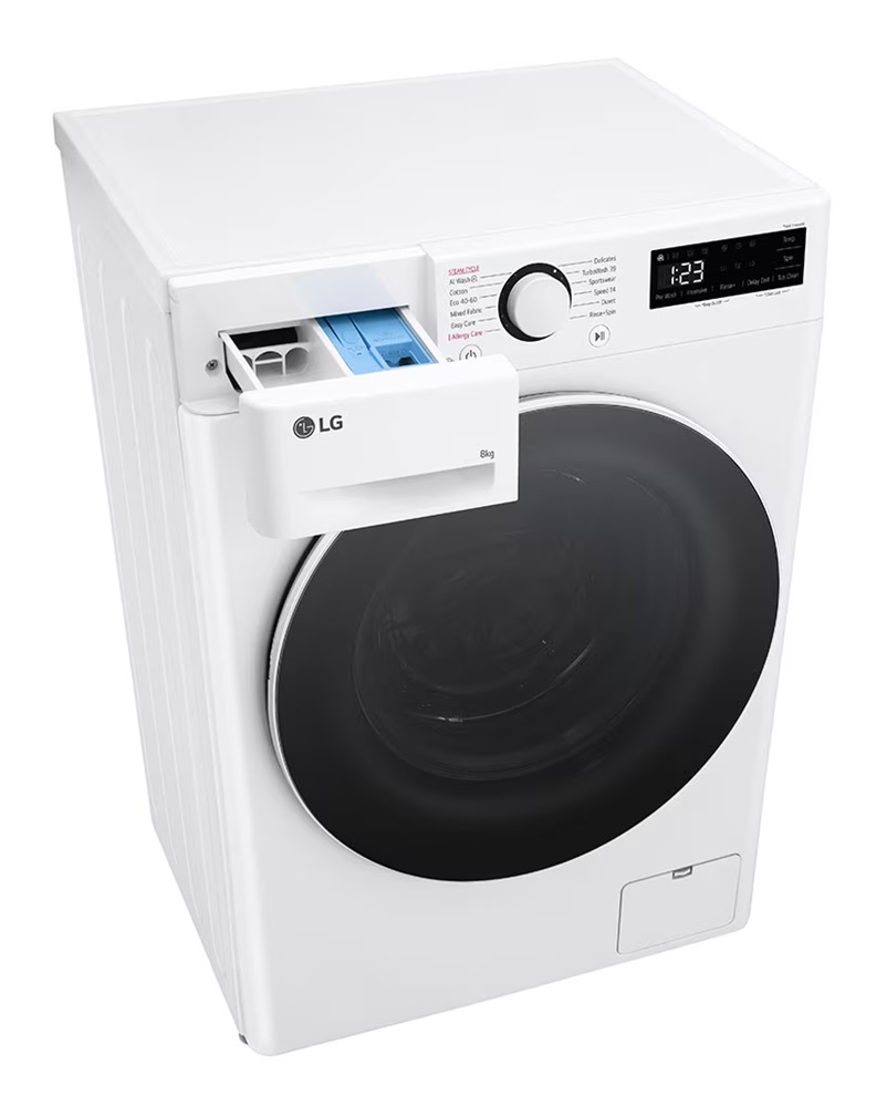 LG F2WR508S0W fehér, elöltöltős, keskeny, max.1200ford., 8 kg, mosógép