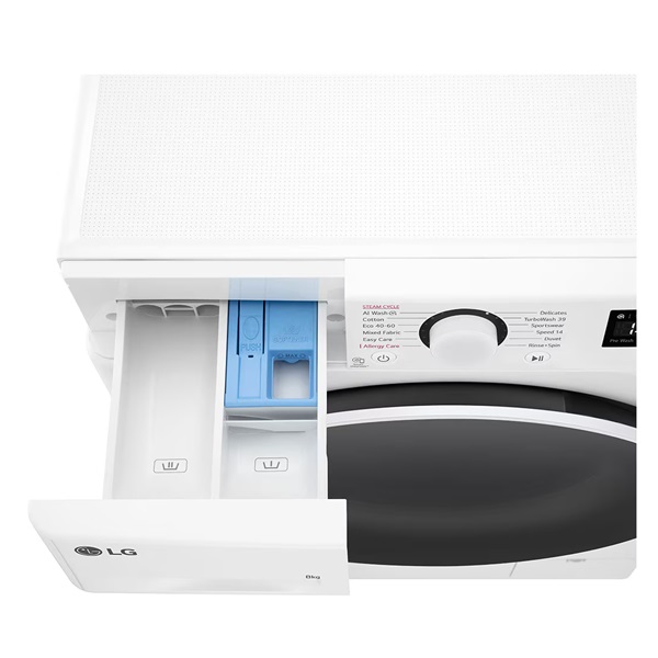 LG F2WR508S0W fehér, elöltöltős, keskeny, max.1200ford., 8 kg, mosógép
