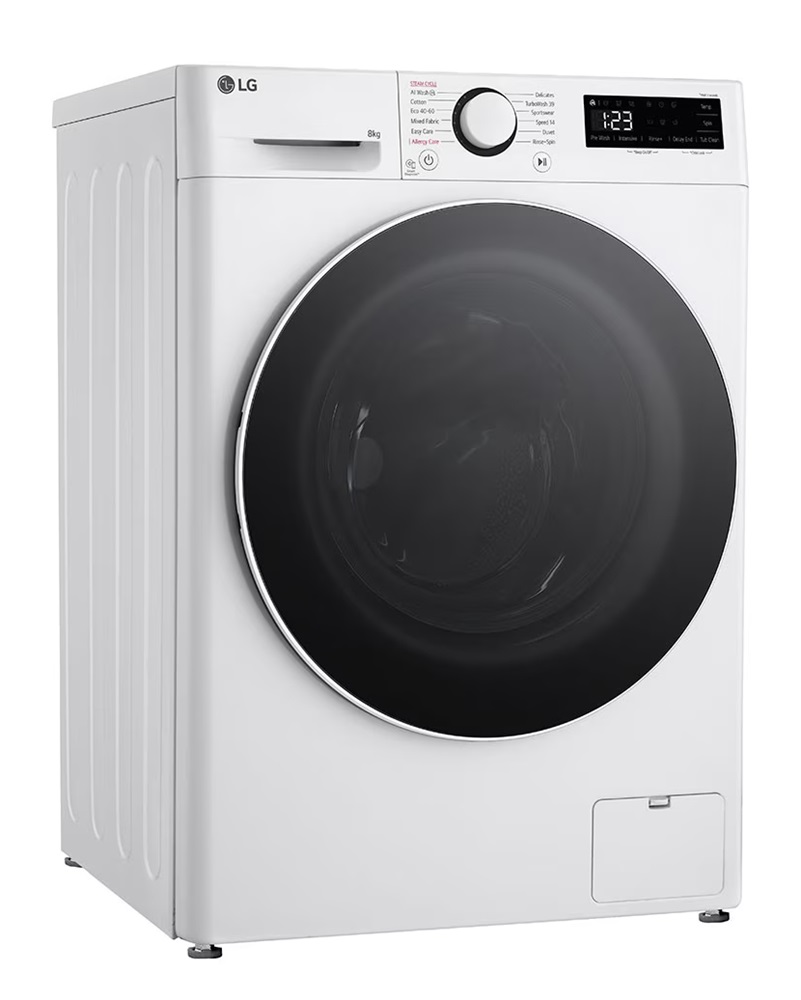 LG F2WR508S0W fehér, elöltöltős, keskeny, max.1200ford., 8 kg, mosógép