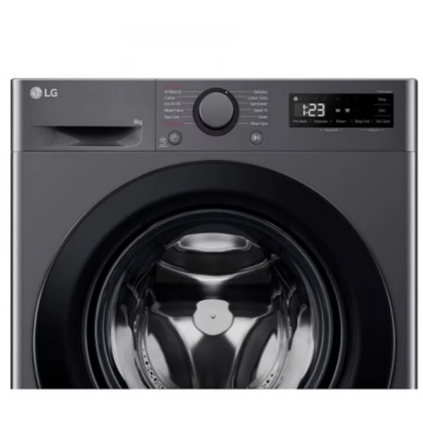 LG F2WR508SBM inox, elöltöltős, keskeny, max.1200ford., 8 kg, mosógép (Újszerű)
