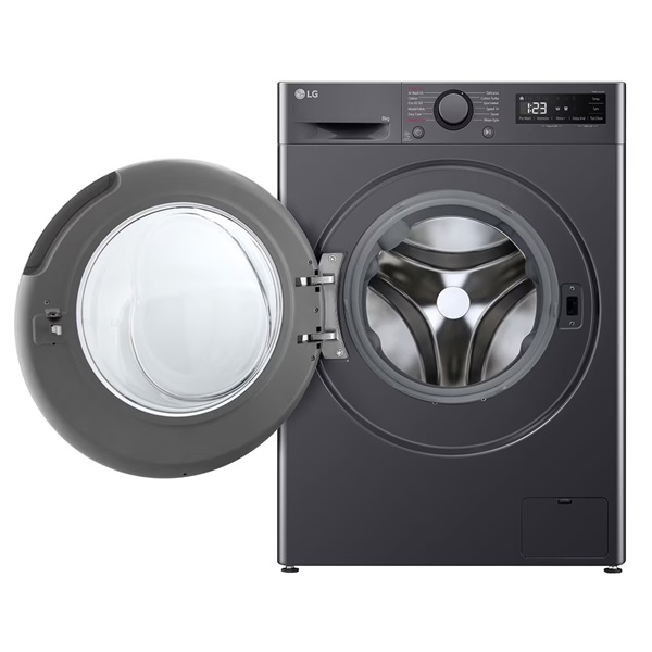 LG F2WR508SBM inox, elöltöltős, keskeny, max.1200ford., 8 kg, mosógép (Újszerű)