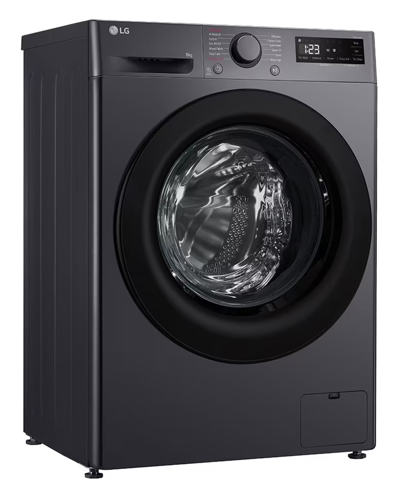 LG F2WR508SBM inox, elöltöltős, keskeny, max.1200ford., 8 kg, mosógép