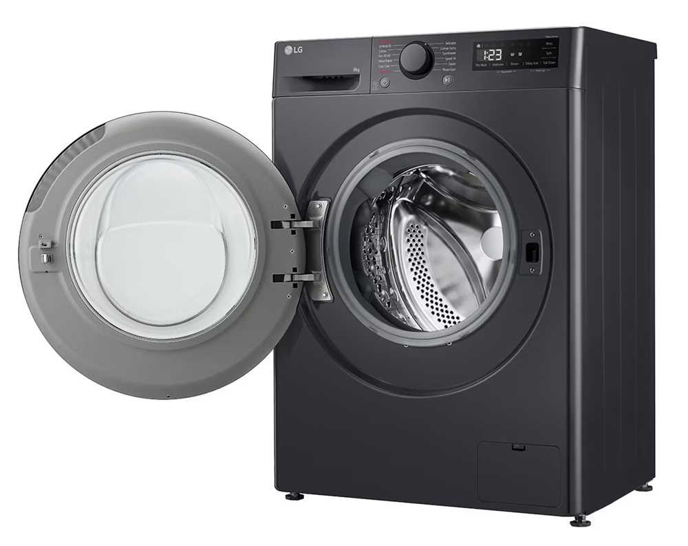 LG F2WR508SBM inox, elöltöltős, keskeny, max.1200ford., 8 kg, mosógép