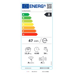 LG F4WR511S2M 11 kg sötét inox elöltöltős mosógép