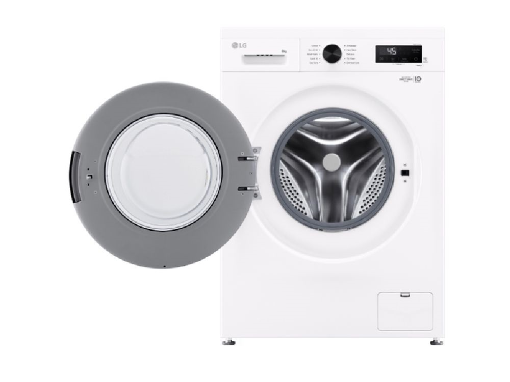 LG F4X1008NWK fehér, elöltöltős, max.1350ford., 8 kg, mosógép