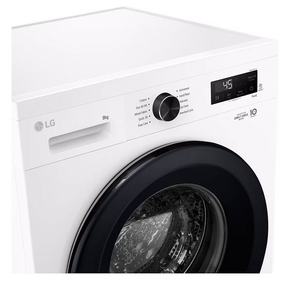 LG F4X1008NWK fehér, elöltöltős, max.1350ford., 8 kg, mosógép