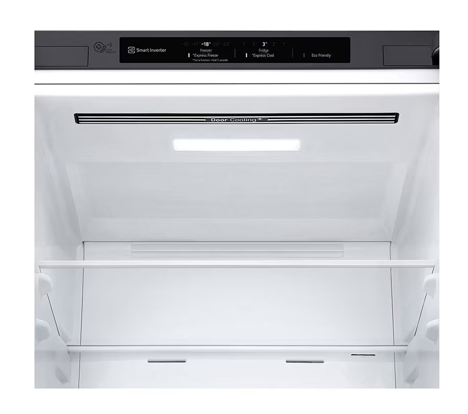 LG GBB62PZJMN hamvasezüst, alulfagyasztós, Hűtő:277L, Fagyasztó:107L, Total No frost hűtőszekrény