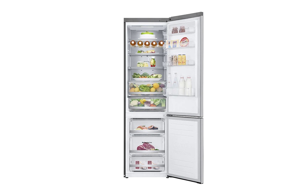LG GBB72NSUCN1 inox, alulfagyasztós, Hűtő:277L, Fagyasztó:107L, DoorCooling + LINEAR Cooling hűtőszekrény