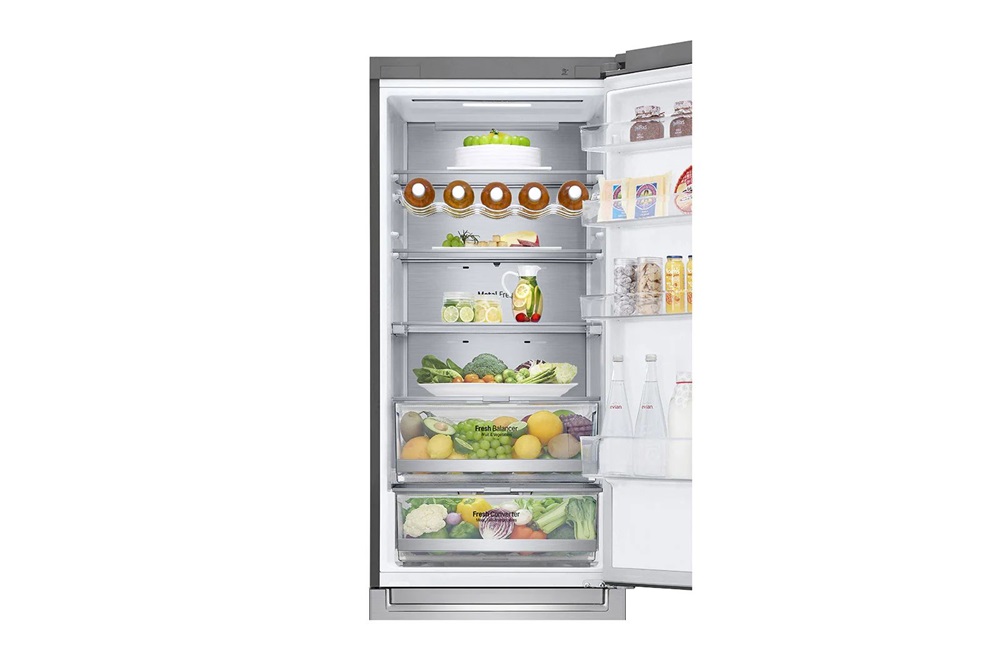 LG GBB72NSUCN1 inox, alulfagyasztós, Hűtő:277L, Fagyasztó:107L, DoorCooling + LINEAR Cooling hűtőszekrény