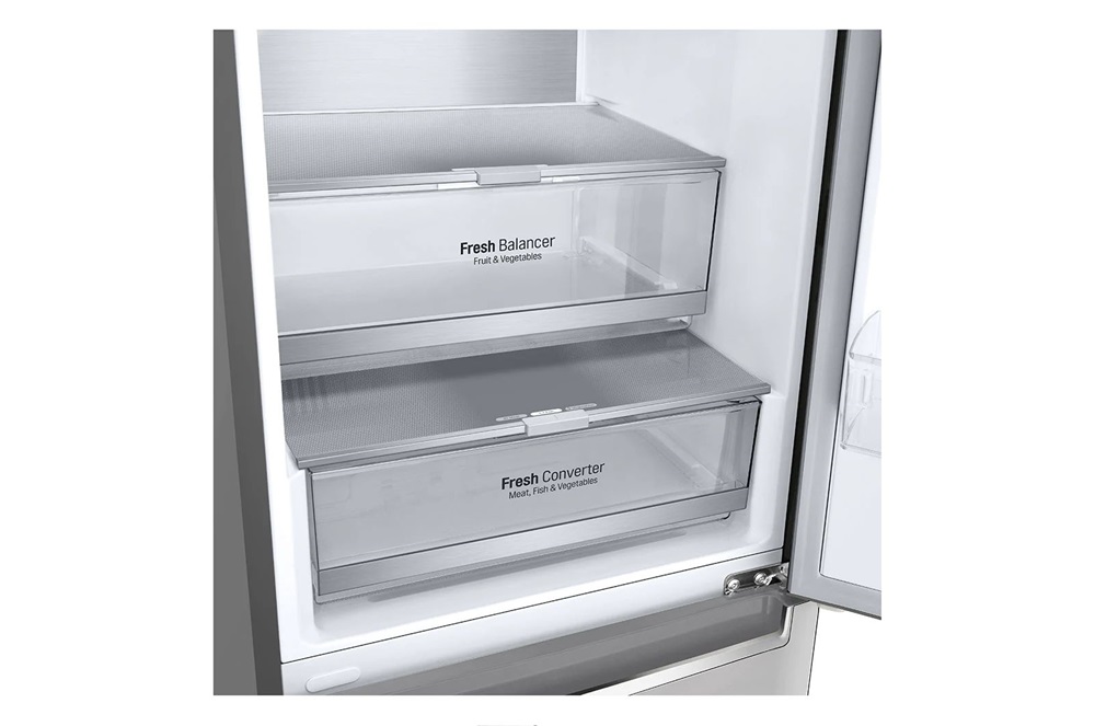LG GBB72NSUCN1 inox, alulfagyasztós, Hűtő:277L, Fagyasztó:107L, DoorCooling + LINEAR Cooling hűtőszekrény
