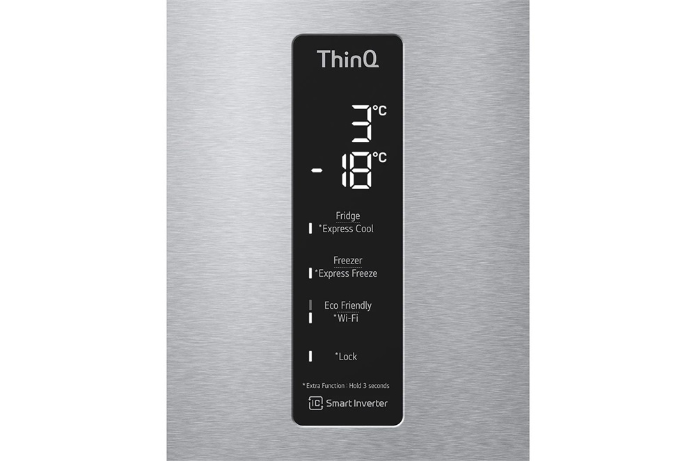 LG GBB72NSUCN1 inox, alulfagyasztós, Hűtő:277L, Fagyasztó:107L, DoorCooling + LINEAR Cooling hűtőszekrény