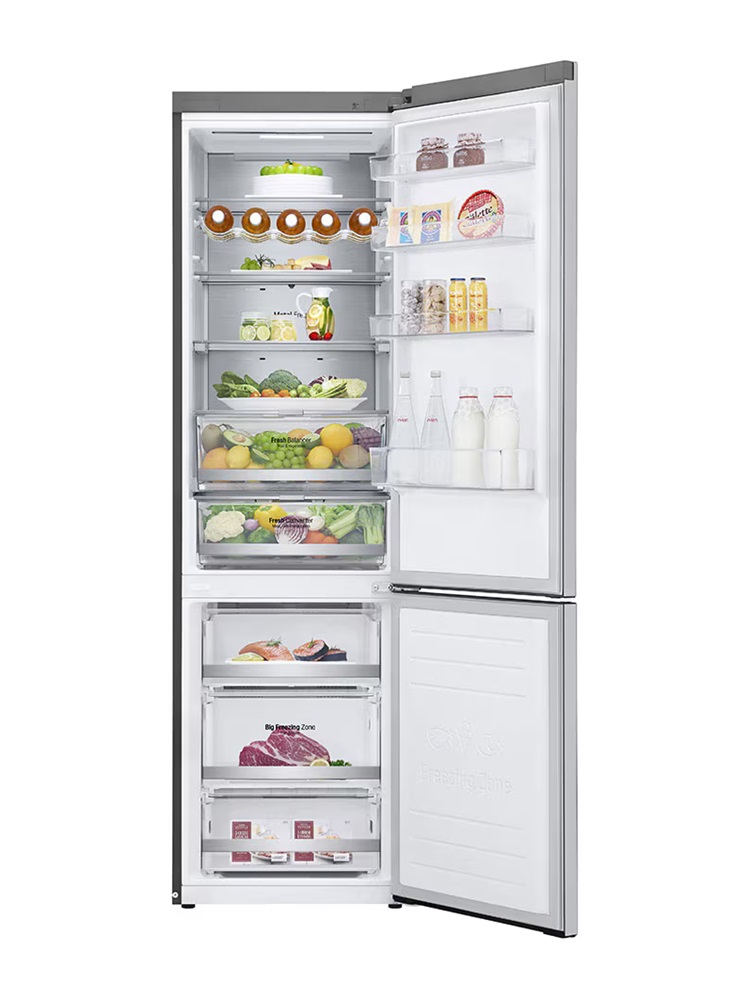 LG GBB72NSUCN1 inox, alulfagyasztós, Hűtő:277L, Fagyasztó:107L, DoorCooling + LINEAR Cooling hűtőszekrény