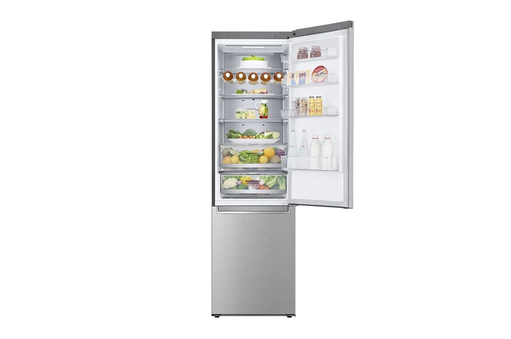 LG GBB72NSUCN1 inox, alulfagyasztós, Hűtő:277L, Fagyasztó:107L, DoorCooling + LINEAR Cooling hűtőszekrény (Újszerű)