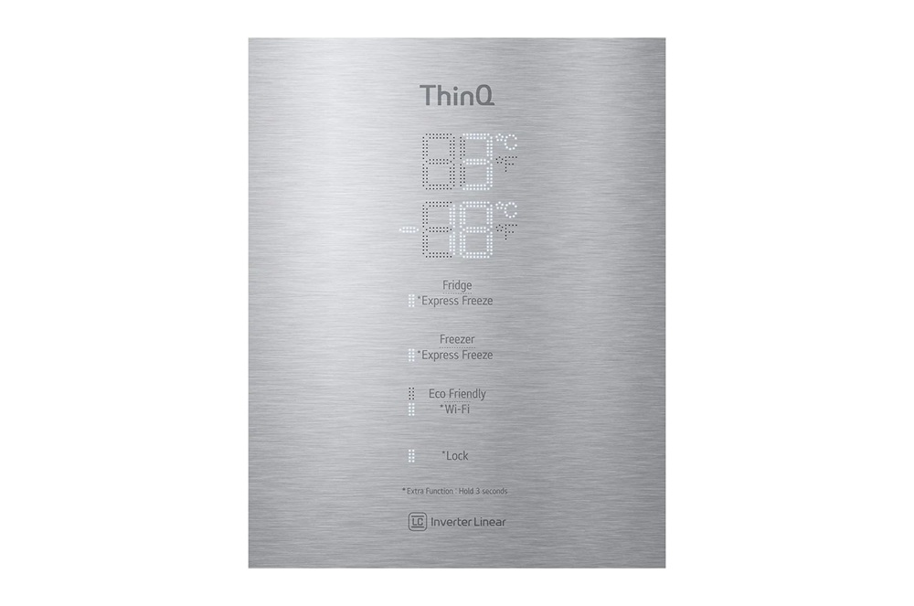 LG GBB92STABP inox, alulfagyasztós, Hűtő:277L, Fagyasztó:107L, DoorCooling + LINEAR Cooling hűtőszekrény