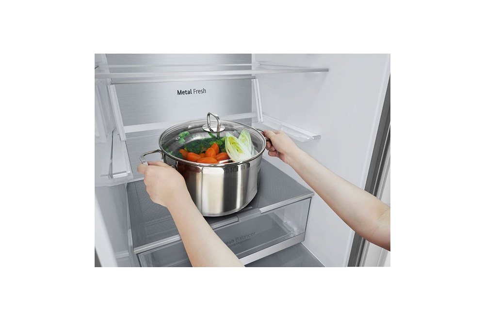 LG GBB92STABP inox, alulfagyasztós, Hűtő:277L, Fagyasztó:107L, DoorCooling + LINEAR Cooling hűtőszekrény