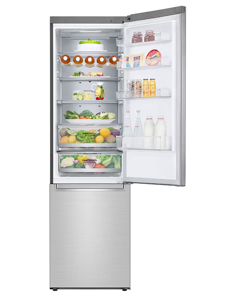 LG GBB92STABP inox, alulfagyasztós, Hűtő:277L, Fagyasztó:107L, DoorCooling + LINEAR Cooling hűtőszekrény