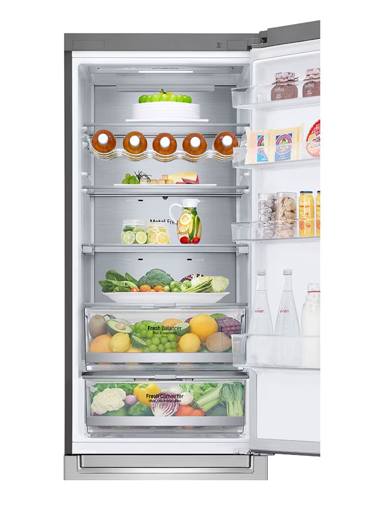 LG GBB92STABP inox, alulfagyasztós, Hűtő:277L, Fagyasztó:107L, DoorCooling + LINEAR Cooling hűtőszekrény