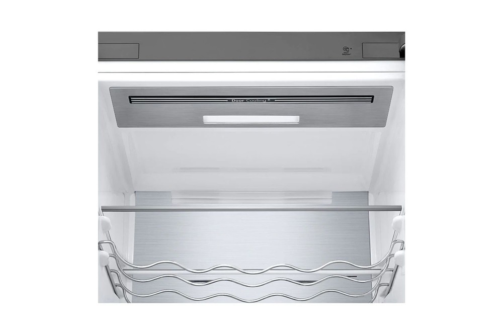 LG GBB92STABP inox, alulfagyasztós, Hűtő:277L, Fagyasztó:107L, DoorCooling + LINEAR Cooling hűtőszekrény (Használt - B)