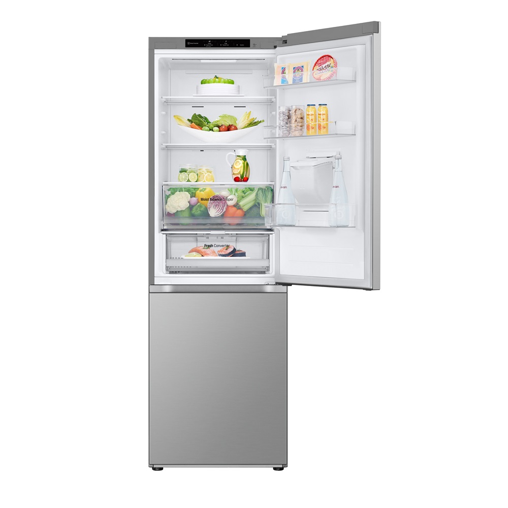 LG GBF3102DPY hamvasezüst, alulfagyasztós, Hűtő:233L, Fagyasztó:110L, DoorCooling + LINEAR Cooling hűtőszekrény