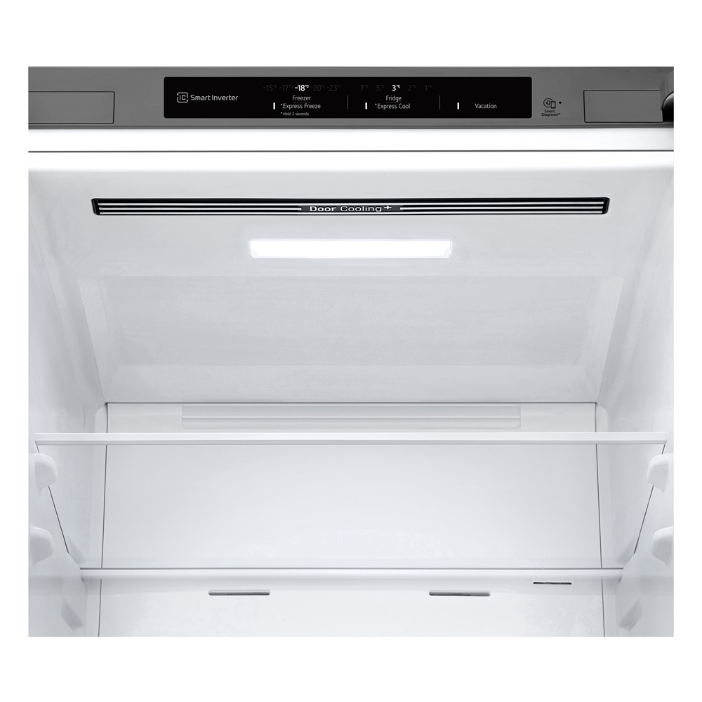 LG GBF3102DPY hamvasezüst, alulfagyasztós, Hűtő:233L, Fagyasztó:110L, DoorCooling + LINEAR Cooling hűtőszekrény