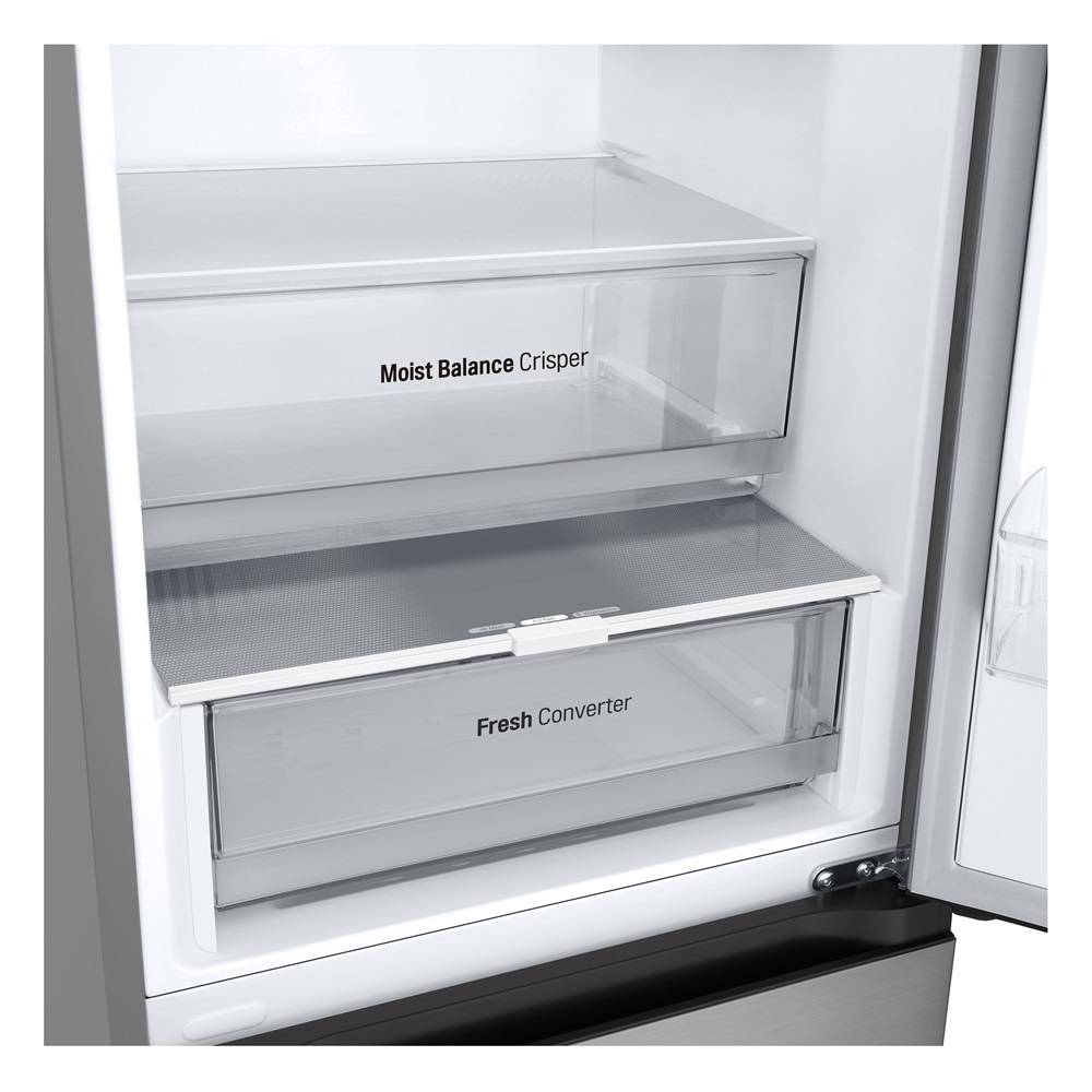 LG GBF3102DPY hamvasezüst, alulfagyasztós, Hűtő:233L, Fagyasztó:110L, DoorCooling + LINEAR Cooling hűtőszekrény