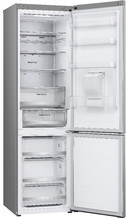 LG GBF7272DPY inox, alulfagyasztós, Hűtő:387L, Fagyasztó:110L, No frost hűtőszekrény