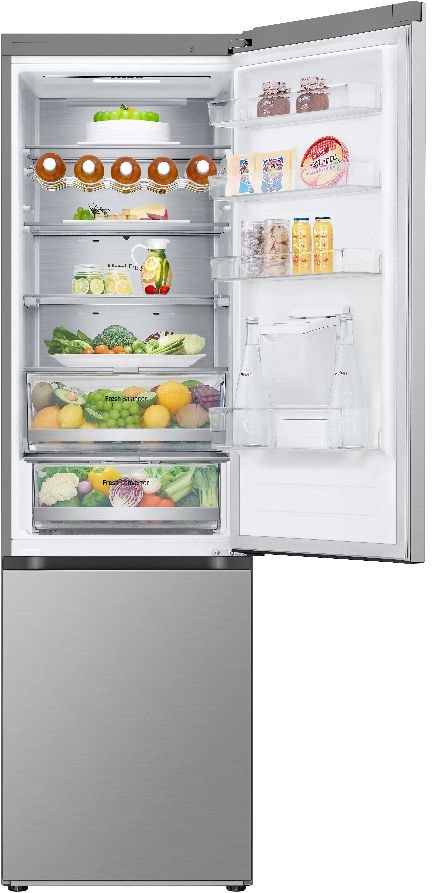 LG GBF7272DPY inox, alulfagyasztós, Hűtő:387L, Fagyasztó:110L, No frost hűtőszekrény