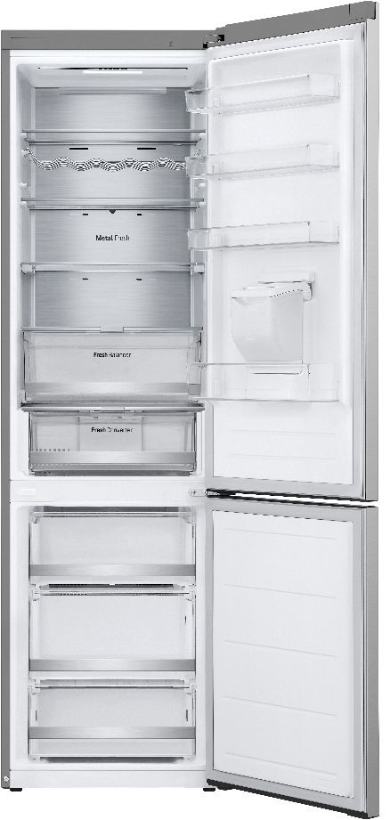 LG GBF7272DPY inox, alulfagyasztós, Hűtő:387L, Fagyasztó:110L, No frost hűtőszekrény